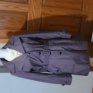 Calvin Klein hooded trench coat, gray, sz M
